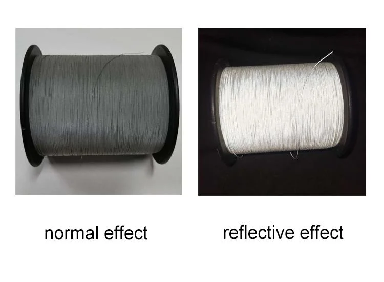 100% Polyester Double-Sided Retro Reflective Thread Knitting Yarn