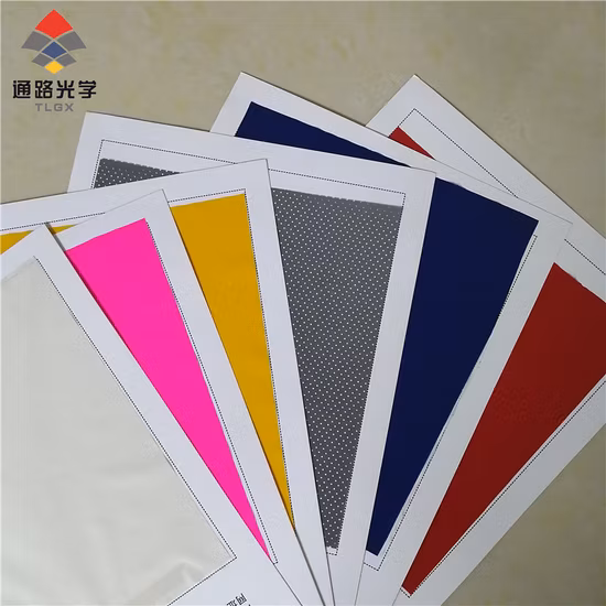 맞춤형 은빛 무지개 빛깔의 무지개 하이라이트 폴리에스터 메모리 통기성 프린트와 복고풍 반사 원단