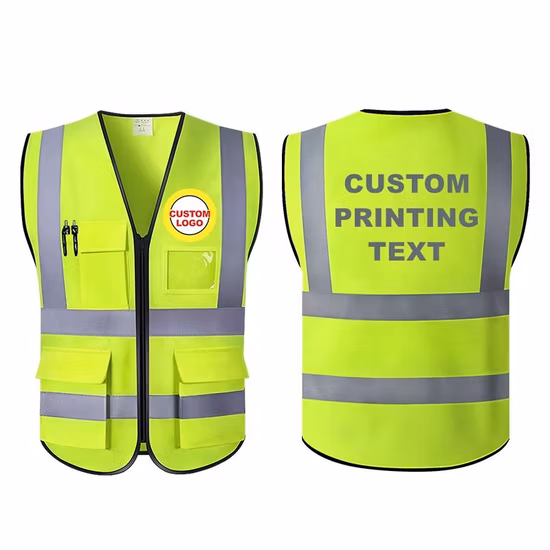 새로운 디자인의 안전엔지니어 작업복, Hi-VI 포켓이 있는 건축용 안전조끼